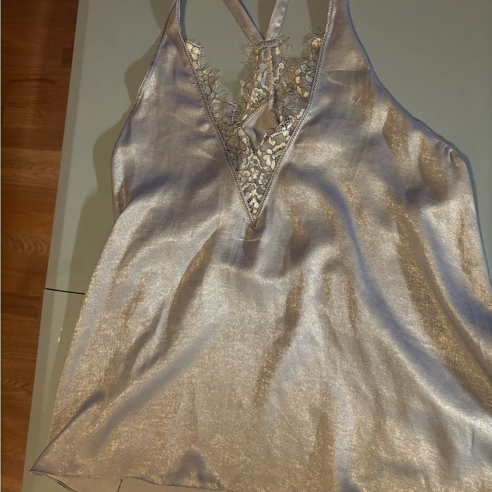 Willow Shimmering Silver Lace Cami